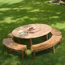 Round table and Benches