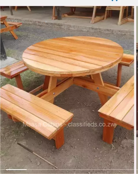 Round 8 seater benches